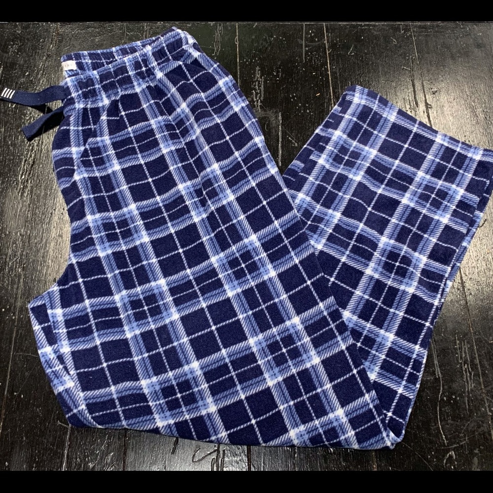 Geoffrey Beene Blue Plaid Pajama Pants